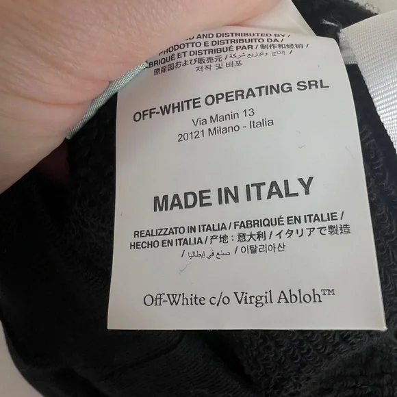 Off White Flock Arrow Black Crew Neck Sweater Sweatshirt S - Picture 12 of 12